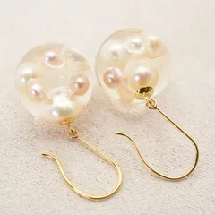 ミキモトペルリータ K18 パール クリアボール ピアス/24-5670S