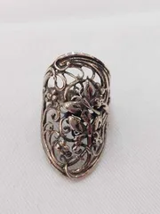 ヴィンテージリング　透かし　シルバー色　#10-11