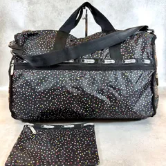 レスポートサック ボストンバッグ 2way ラージウィークエンダー 黒×星 ポーチ・鍵付き 大容量　旅行