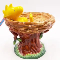 【未使用】WESTLAND PEANUTS ウッドストック 貯金箱 Woodstock in Nest 置物 18216 高さ約22cm ピーナッツ