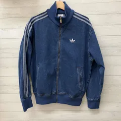 adidas アディダス パーカー KD1517 デニムファイヤーバードトラックトップ デニム ワンポイント ブルー Mサイズ