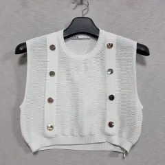 ZARA 春秋 ニットベスト レディース Lサイズ ㅡ0311