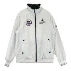 サイズ：L LE COQ GOLF ルコックゴルフ  裏メッシュ 2WAY ジップジャケット ボーダー柄 ホワイト系 [240101651022] ゴルフウェア メンズ ストスト