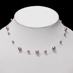 田崎真珠 淡水パール ステーション ネックレス ワイヤー 魚/25-1242M