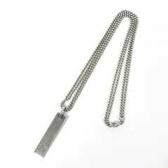 【三重本店】 中古 GUCCI | グッチ ダブルボールチェーン プレート ネックレス シルバー 【135】