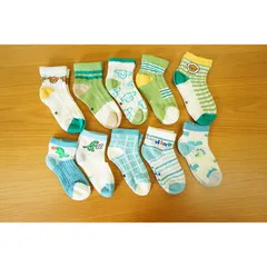 【新品 未使用】 10足セット 靴下 キッズ 薄手通気性 子供 靴下ショートくつした ソックス 幼児 男の子 キッズ 涼しい 蒸れにくい  保育園  子ども  [ネコポス]