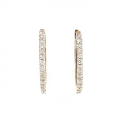 【新品】K18PG ダイヤモンド フープ ピアス 0.30CT