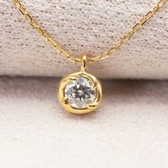 トップのみ】K18 一粒ダイヤモンド ペンダントトップ 0.23ct 1.3g 