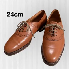 【リーガル】24cm  イーストコーストコレクション　ヴィンテージシューズ　メダリオン　ブラウン　レースアップ　レザー