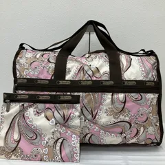 882　LeSportsac　レスポートサック　2way　ボストンバッグ　旅行用バッグ　トラベルバッグ　ショルダーバッグ　ポーチ付き　大容量　大きめ　レディース　軽量　カジュアル　シンプル　ブラウン　ピンク　ベージュ　ペイズリー　ハート　花