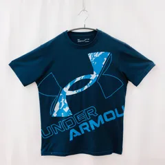 古着　UNDER ARMOUR　アンダーアーマー　Loose　coupe    HEATEGEAR　紺系　Tシャツ　Sサイズ　ユニセックス　スポーツ　さらっと　トレーニング　プラシャツ