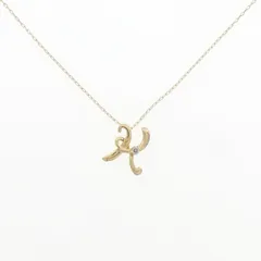 K18YG イニシャルK ダイヤモンド ネックレス 0.01CT