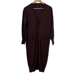 極美品 イレーヴ YLEVE カシミヤシルク ロングカーディガン ブラック 絹 美品 YLEVE イレーヴ 上質 ウール シルク カシミヤ ロングカーディガン