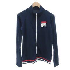 フィラ FILA 美品 ジャージ ジャケット L ジップアップ ロゴ 紺 ネイビー /AE ■ECF001