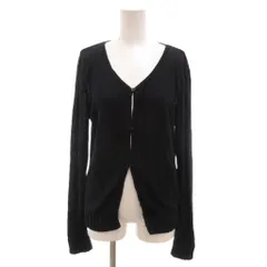 スポーツマックスコード マックスマーラ SPORTMAX CODE コットンニットカーディガン Vネック 長袖 透かし編み M 紺 ネイビー /YJ ■ECF001