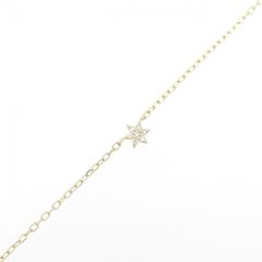 K18】スタージュエリー ダイヤ0.08ct ゴールドブレスレット 0.73g 
