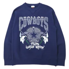 SIGNAL SPORTS USA製 90年代 NFL プリント スウェット L ネイビー コットン DALLAS COWBOYS 1992