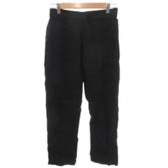 セオリー Theory イージーパンツ スラックス 麻 リネン S 黒 ブラック 無地 ウエストゴム フルレングス ECF001 /KR ■ECF001