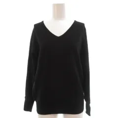 ハリス HARRISS 美品 ニット セーター 36 長袖 薄手 ウール 黒 ブラック /AE ■ECF001