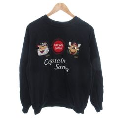 キャプテンサンタ CAPTAIN SANTA 美品 スウェット 紺 ネイビー 長袖 クルーネック 刺繍ワッペン  /HW ■ECF001