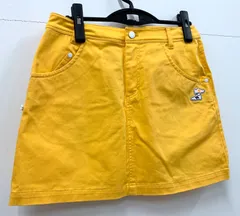 美品NEW BALANCE GOLFニューバランス ショートスカート ゴルフウェア 黄色 2 Lサイズ