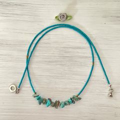 ターコイズブルーネックレス☆ターコイズ