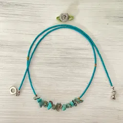 ターコイズブルーネックレス☆ターコイズ