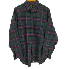 ペンドルトン PENDLETON LOBO 70S USA製 タータンチェック L/S PURE VIRGIN WOOL ウール ネルシャツ  メンズ import：M 