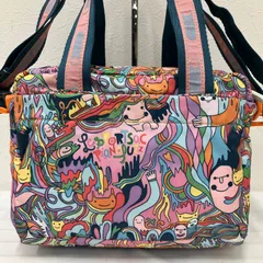 830　LeSportsac　レスポートサック　2way　ショルダーバッグ　トートバッグ　ハンドバッグ　アーティストインレジデンス　Artist In Residence　コラボ　総柄　キャラクター　軽量　カジュアル　シンプル