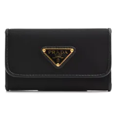 プラダ キーケース メンズ 三角プレートロゴ 6連キーケース ネロ ナイロン レザー PRADA 1PG222 未使用品