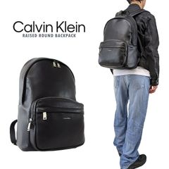 Calvin Klein バックパック タウンリュック エコレザー ラウンドバックパック RAISED ROUND BACKPACK リュック 鞄 シンプル A4サイズ対応 エコレザー シボ加工 タウンリュック タブレット収納可 かばん ギフト ユニセックス