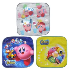 星のカービィ ミニタオル3枚セット 16×16cm 綿100% 任天堂 nintendo 入園入学 ギフト プレゼント 洗顔 手洗い