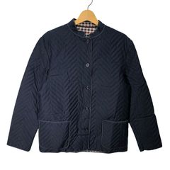 80's vintage 80年代 ヴィンテージ AQUASCUTUM アクアスキュータム キルティングライナー キルティングジャケット 裏チェック イングランド製 ネイビー