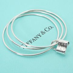 Tiffany&Co925シルバー1837ロックチャーム3連バングルブレスレット