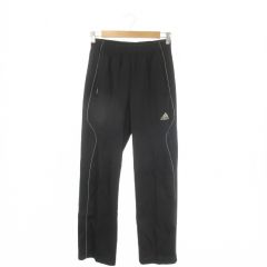 アディダス adidas パンツ スポーツウエア M 黒 ブラック スリーストライプス フルレングス ゴムウエスト /CK19 ■GY58