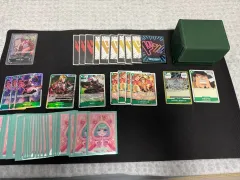 ワンピースカードゲーム 緑デッキ（デッキ、スリーブ、デッキスリーブ、予備含む）