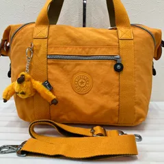 827　KIPLING　キプリング　2way　ショルダーバッグ　トートバッグ　ハンドバッグ　オレンジ　チャーム付き　モンキー　ゴリラ　ポケット多数　多機能　レディース　軽量　カジュアル　シンプル