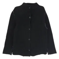 MAISON MARGIELA メゾンマルジェラ MM6  TIGHT FIT タイト フィット ウール ニット ボタン カーディガン ブラック系 サイズ表記無【中古】のサムネイル