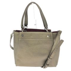 良品 COACH ラージ ダービー メタリック レザー トートバッグ h116