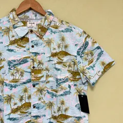 Hurley ハーレー シャツ アロハシャツ 柄 プリント AR0819 水色 ブルー XL タグ付きのサムネイル