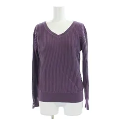 テチチ Te chichi ニット F 紫 パープル Vネック ボタン装飾/GP ■ECB001