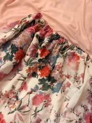 フラワーパータン オフショルダー ワンピース