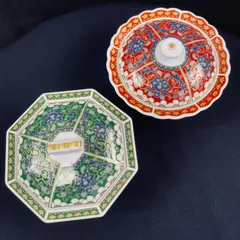 ◯有田焼　錦松梅(光峰作) 八角形.円形、小鉢セット
