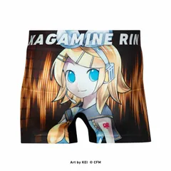新品未使用 HIPSHOP ヒップショップ ピアプロキャラクターズ KAGAMINE RIN/鏡音リン アンダーパンツ メンズ レディース ユニセックス ポリエステルタイプ ボクサーパンツ メンズ M ウエスト76～84cm 管理番号：2419-840のサムネイル