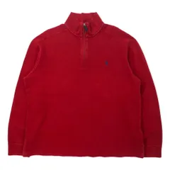 Polo by Ralph Lauren ハーフジップ スウェット L レッド コットン スモールポニー刺繍