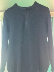 ワッフルヘンリーネックT(長袖) m