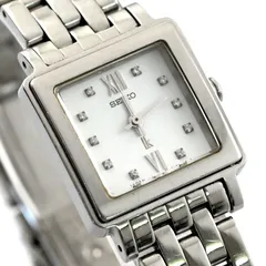 セイコー ルキア SEIKO LUKIA スクエア型 1N01-0GK0 レディース腕時計 クオーツ ホワイト文字盤 3針式 レディース 10気圧防水 電池交換済み