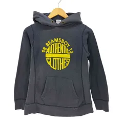 ビームスボーイ BEAMS BOY ATHLETE フロッキー プリント リバース型 プルオーバー パーカー ナス紺 レディース 表記無 のサムネイル
