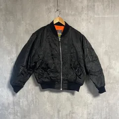 【極希少】90s MAC HOPE MA-1 フライトジャケット M 黒★ヴィンテージ マックホープ ミリタリー ブルゾン 中綿 ナイロン ジャンパー 裏地オレンジ アーカイブ 80s シティボーイ テック系 古着男子 ゆるだぼ  ビッグシルエット 送料無料