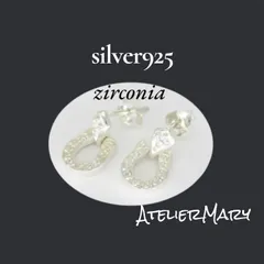 人気‼️ 馬蹄 ピアス Silver925 シルバー CZ ユニセックス キュービックジルコニア 幸運 ホースシュー 競馬 運勢アップ 金運